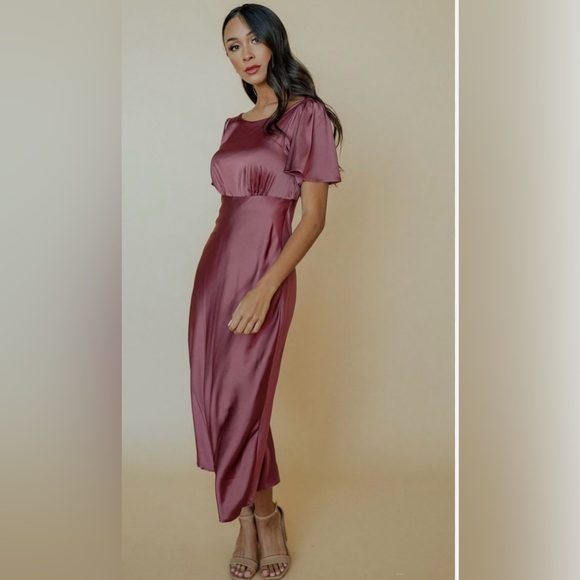 Baltic Born | Dresses | Dreya Midi Satin Dress | Poshmark
